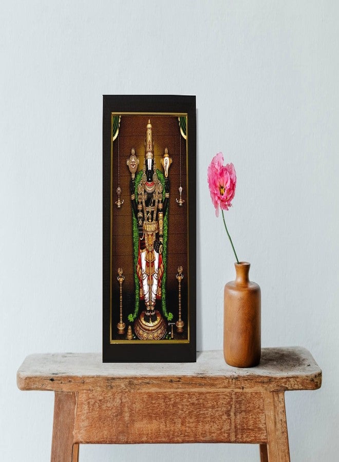 101Temples - Divinity Eternity Spirituality Tirupati Balaji Venkateswara Swamy God Wooden Photo Frame with Wall Hook, 1 Piece | 10" x 13", Matt Finish - Image 5
